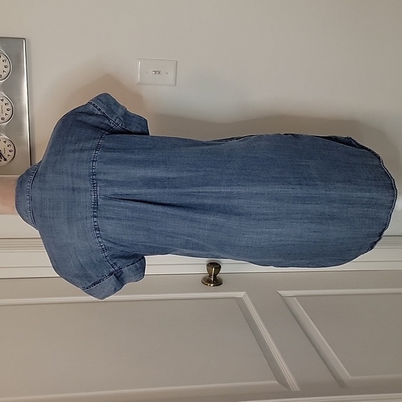 Velvet Heart Chambray Short Sleeve, Button Down Tunic Dress, Size S, EUC - Picture 5 of 11